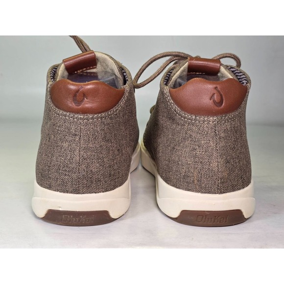 OluKai Nana Hele Wai\'apo Men\'s Chukka Boots Size 9.5 Gray Brown Canvas Mid Shoes main image 4